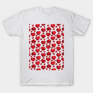 Hearts Pattern T-Shirt